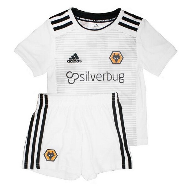 Camiseta Wolves Segunda equipo Niños 2018-19 Blanco